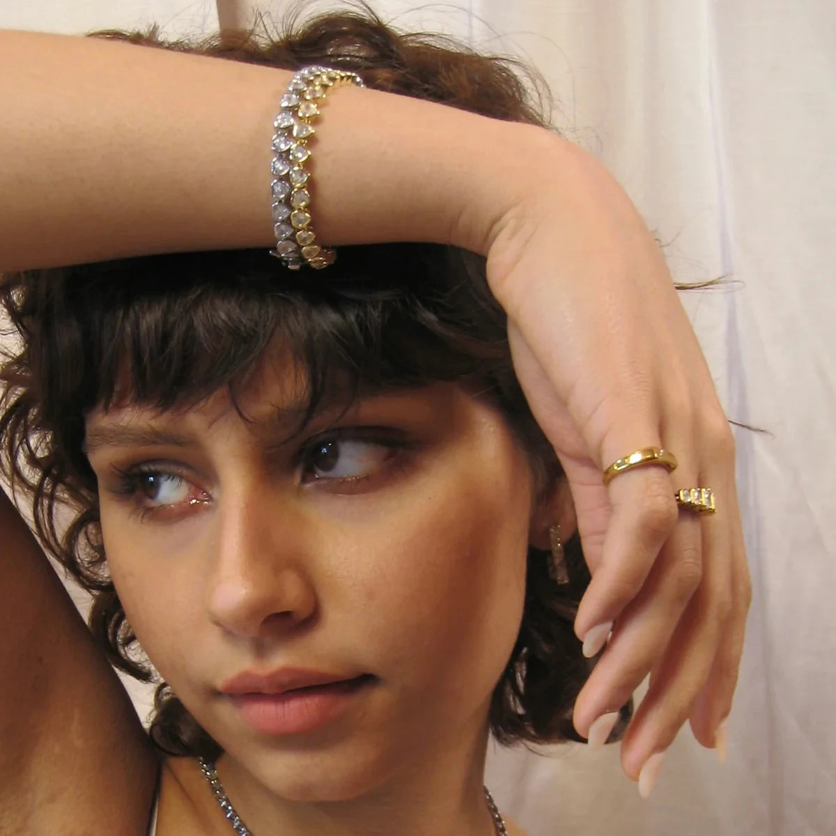 Bezel Heart Bracelet