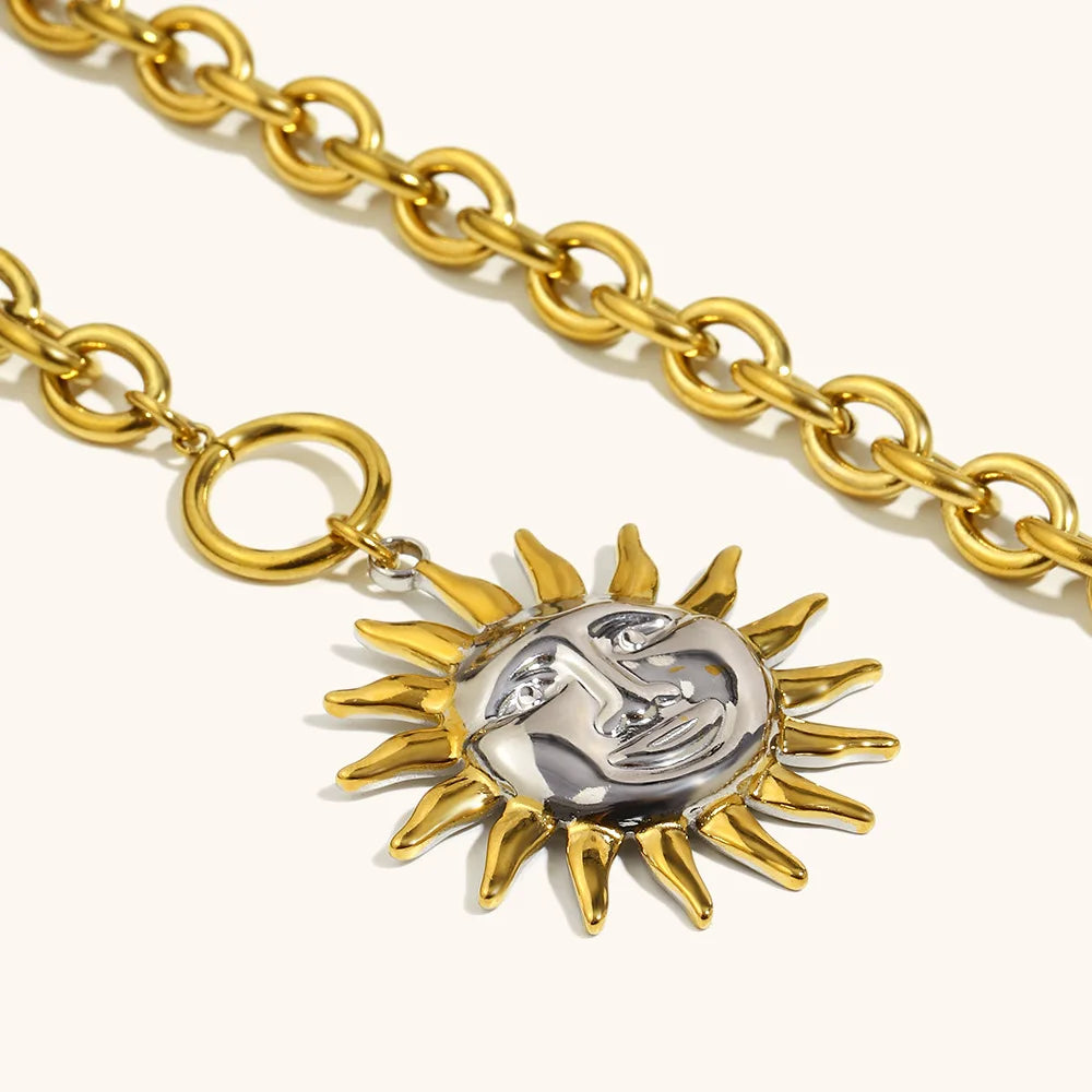 Sun Necklace, Bracelet, & Earrings