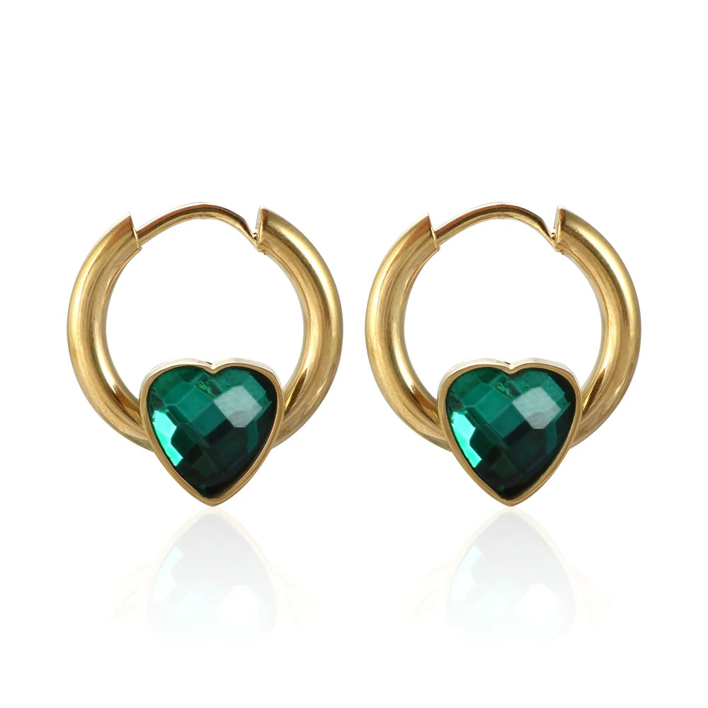 Heart Hoop Earrings