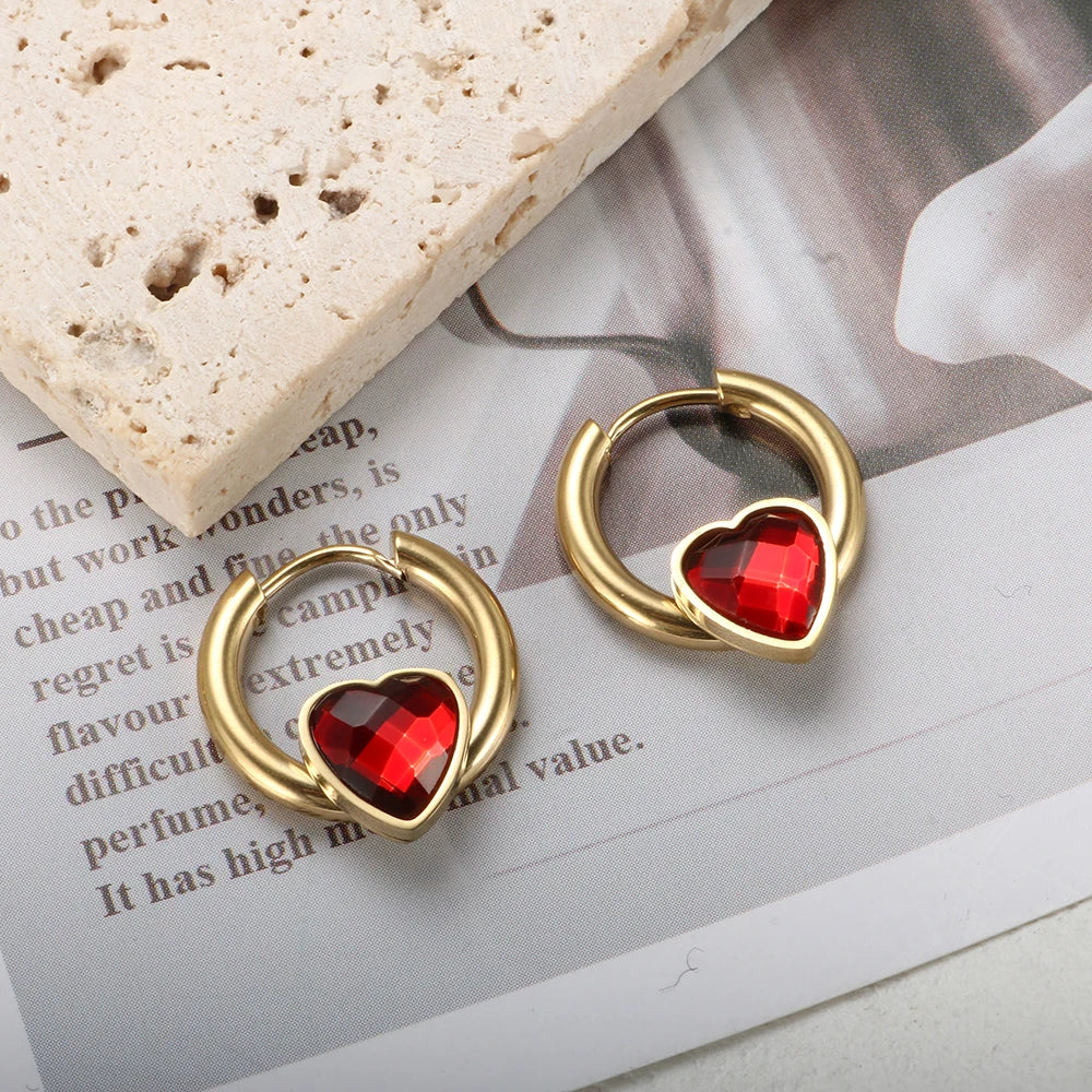 Heart Hoop Earrings