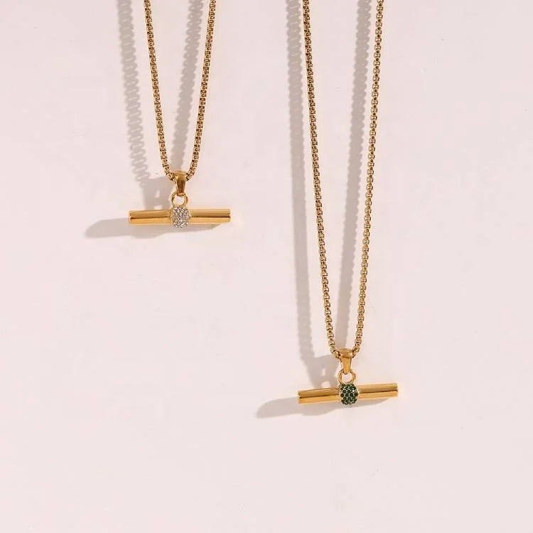 T-Bar Pendant Necklace