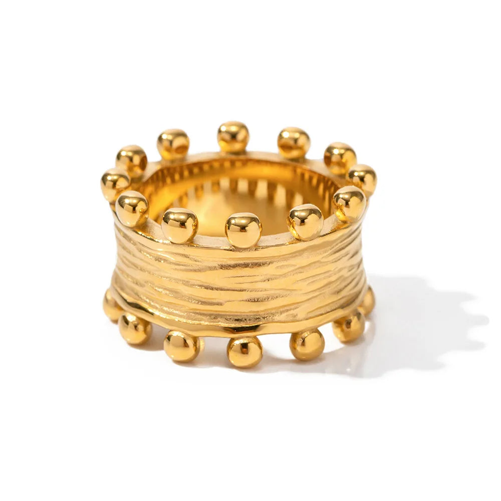 Wide Textured Ring