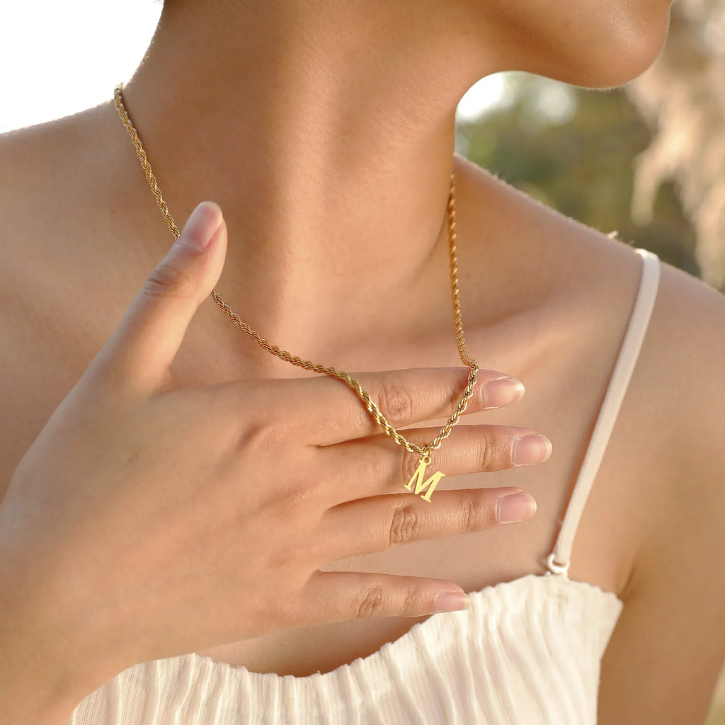Sofia Initial Pendant Necklace