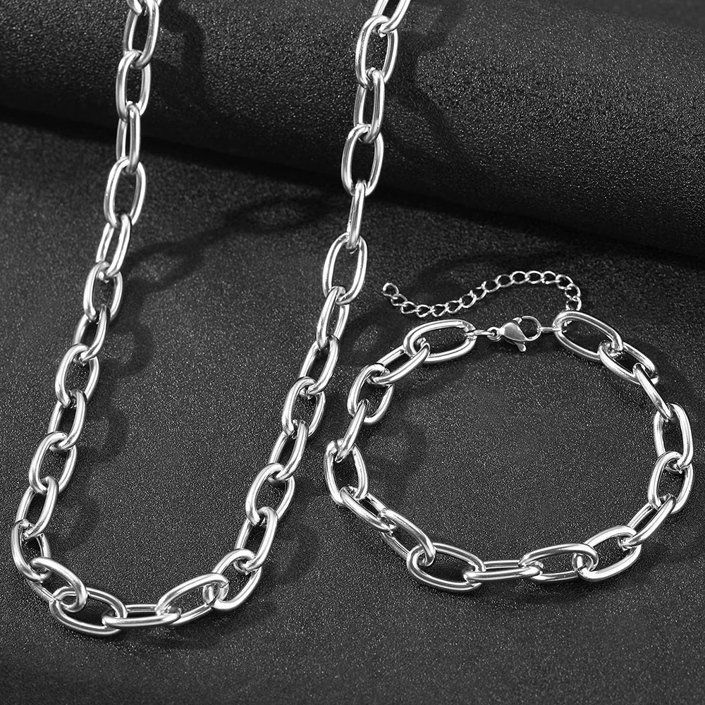 Nova Chunky Statement Necklace & Bracelet Set